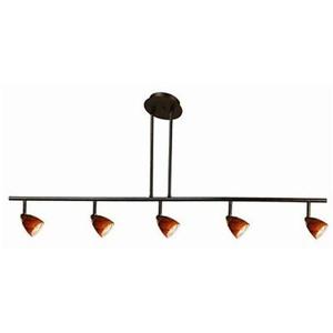 Cal Lighting SL-954-5-RU-WH Track Lighting, Rust & White