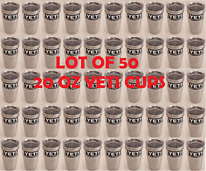 50x Yeti 20 oz Rambler Cooler Tumbler Stainless Steel Cup Coffee Mug With Lid