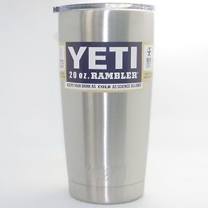 20X Yeti Rambler Cooler Tumbler 20oz Stainless Steel Koozie Coffee Mug With Lid