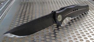 WE Knife 601 Voll Titan Schwarz all Black S35VN  Super Scharf Kugellager 601I