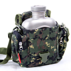 Titanium Fold Handle Lunch Box& Cover Army Canteen 1100ml Water Bottle+700ml Cup