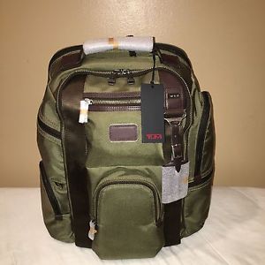 Tumi Alpha Bravo Kingsville Deluxe Brief Pack Sage Green/Tan NWT 22384SGH-A