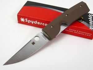 SPYDERCO Brown G-10 NILAKKA Folding Puukko Knife! C164GPBN