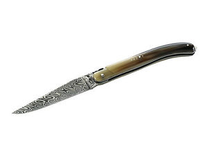 Fontenille Pataud Laguiole XS, 120 Lagen Damasteel, Büffelhorn-Griffschalen