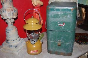 Vintage  Coleman Lantern Gold Bond 200A & Case-NO RESERVE