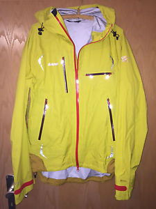 Bergans Storen Jacket Yellowgreen - Dark Mustard - Bright Red L