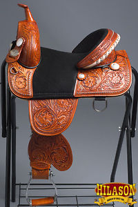 C101BZMR-A HILASON CLASSIC CHILD TREELESS WESTERN BARREL RACING TRAIL SADDLE 12"