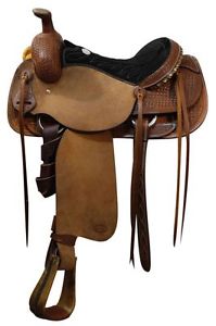Showman Roper Style Saddle 16" Full QH Bars Warrantied for Roping NEW