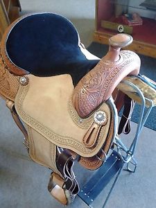 New Court's 1/2 Breed Classic 15"Team Roper Saddle 1573ZAN CLEARANCE