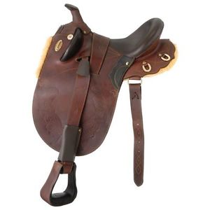 Australian Outrider Fleece Rancher Saddle Horn L Brown AS160