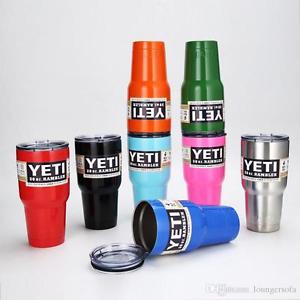 50x YETI Rambler Tumbler 30oz w/ Lid Insulated Mug Cup Mixed Colors Pink Blue