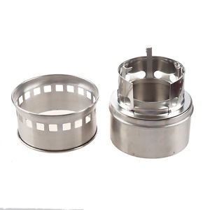 WS 10X NEW Stainless Steel Wood Stove Solidified Alcohol Stove Outdoor Cooking B