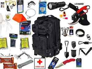 Survival kit backpack Camping Hiking Emergency bugout preparedness tactical d