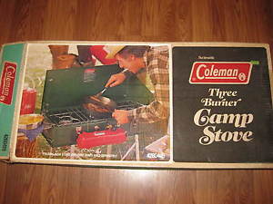 Coleman Three Burner Camp Stove Vintage NEW Old Stock 426D499