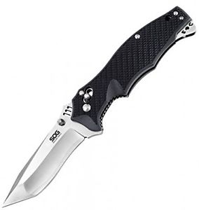 SOG Specialty Knives VL-03 Vulcan Tanto Folding Knife, 8.375-Inch, Black