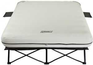 Queen Airbed Cot Air Mattress Steel Frame Electric Pump Portable Camping Sleep