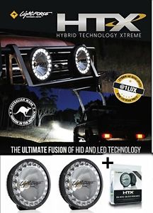 Lightforce DL230 HTX230 70W HID 80W LED Hybrid Pair Driving Light + Wiring Harne