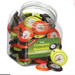 Bowl of Trail Compasses counter top  trinkets party favors