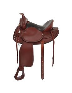 Tough-1 Saddle King Series Wide Tree Draft Horse 15 1/2" Brown KS785