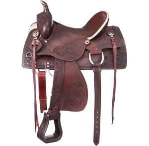 Tough-1 Saddle Western Jacksonville Trail Full Quarter 14" Dark KS1964