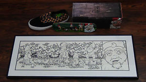 Original Artwork *SEAN CLIVER* Skate Art --VANS GNOMES-- Skateboard Supreme NOS