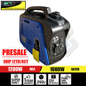 Portable 4 Stroke Pure Sine Wave Petrol Power Inverter Generator Max 1.2KW Rate