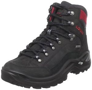 LOWA RENEGADE GTX MID MEN GORE-TEX HERREN OUTDOOR SCHUHE HIKING BOOTS Black/Rot