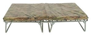 Blantex Wide Heavy Duty Steel Folding Bed with 6cm Camo Mat. Free Shipping