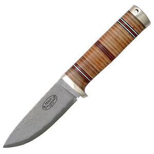 Fallkniven Northern Lights Series Knife - NL5cx Damascus Cowry X Leather Sheath