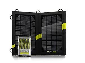 Goal Zero guide 10 plus solar kit recharger & portable solar panel-silver/black