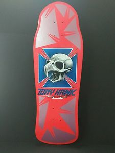 TONY HAWK POWELL PERALTA SKULL SKATEBOARD DECK PINK / BLUE