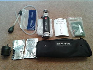 Katadyn Pocket Water Filter BLACK + FREE Activated Carbon x 2 and Bottle Adapter