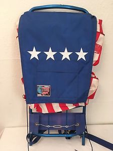 Vintage World Famous Stars And Stripes Nylon backpack aluminum Mag Patriotic