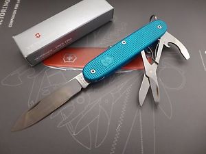 Custom Victorinox Pioneer X Voyageur Compact Pocket Clip SAK MOD 93mm TURQUOISE