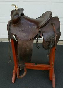HAMLEY Saddle GOLD MEDALLION "SPECIAL" w/ Side Bags ~ 1940's