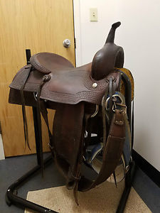 Blue River Saddlery used 16" cutting ranch western saddle handmade