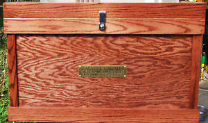 Classic Hardwood Tack Trunk Custom Show Trunk stained in red mahogany