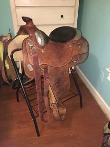 Circle Y Western Pleasure Equitation Show Brown 16" Western Equestrian Saddle