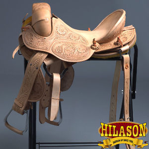 BX206BZ-A HILASON CLASSIC SERIES HAND-MADE RODEO BRONC RIDING SADDLE 15"