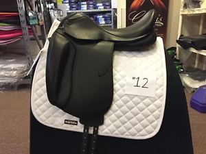 NEW M.Toulouse Romina Double Leather Dressage Saddle-17.5"/ Med Tree (#12) -Demo