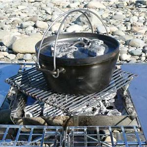 Uniflame Dutch Oven Super Deep 10inch black iron plate group camp bbq bonfire