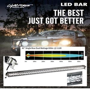 Lightforce Dual Wattage LED 40" Single Row 36x3w + 4x10w LED Light Bar With wiri