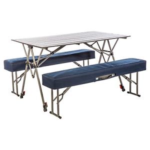 Portable Camping Table Bench Set Picnic Chairs Folding Outdoor Indoor Dining