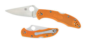 Spyderco Delica Burnt Orange Sprint Run