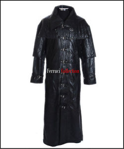 Van Helsing Hommes Gothique Vampire Long Véritable Cuir Manteau