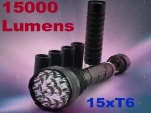 Lampe Torche 15000 Lumens 15 Led Cree XM-L T6 5 Modes