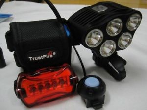 Eclairage Vélo Trustfire TR-D010 2800 Lumens Equipé de 5 Led Cree XM-L T6