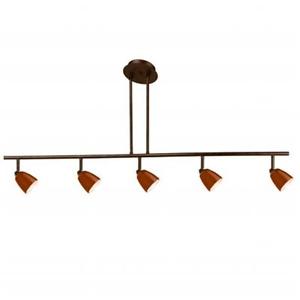 Cal Lighting SL-954-5-RU-CDB Track Lighting, Cone Dark Bronze & Rust