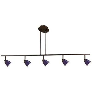 Cal Lighting SL-954-5-WH-CDB Track Lighting, Cone Dark Bronze & White