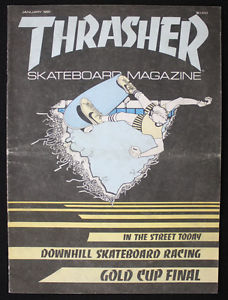 THRASHER skateboard magazine #1 thru #9 complete set of 1981 LARGE FORMAT issues